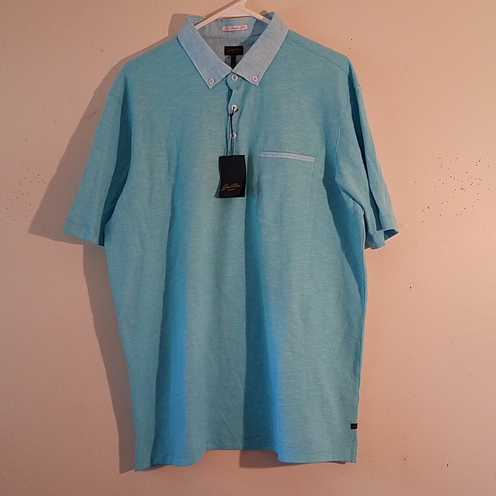 Good Man brand blue polo shirt